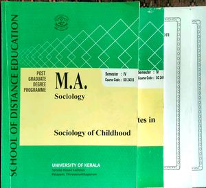 MA Sociology textbooks and question papers