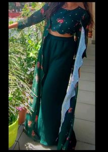 Stunning Green Floral Ethnic Gown