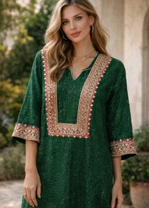 Embroidered Green Kurta size ( Xl )