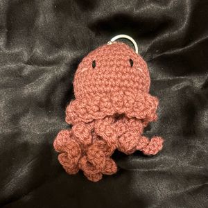 Handmade Crochet Jellyfish Keychain