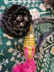 hair extensions and beautiful Punjabi paranda with