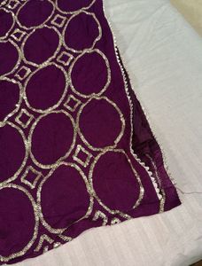 Designer Embellished Purple Kurta set