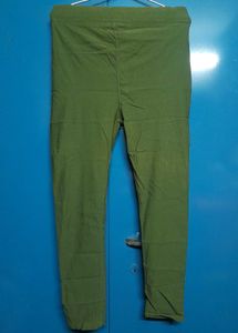 Olive Green Paperbag Waist Tie Knot Pants Trouser