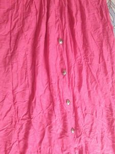 Pink Mirror Work Kurta