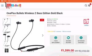 ONEPLUS BULLETS WIRELESS Z BASS EDITION BOLD BLAC
