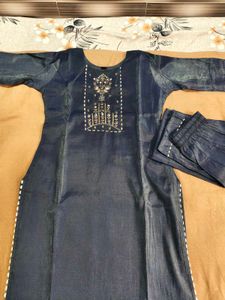 Stylish Embroidered Kurta with Pants