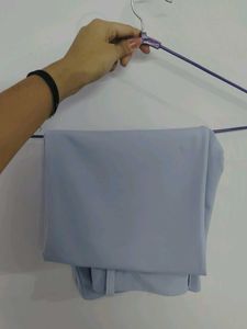 Chic Light Blue Cropped Blazer