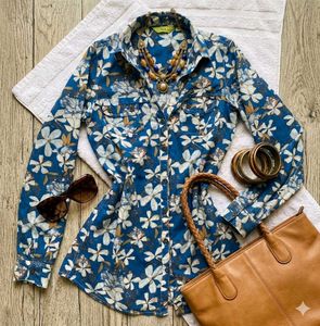 🦋🪼🐚Boho Floral Long Sleeve Shirt