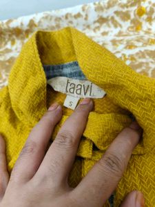 Yellow Kurta with Black Dupatta