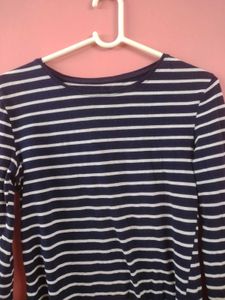 Classic Navy Striped Long Sleeve Top