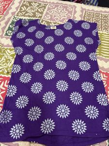 Vibrant Purple Floral Print tshirt