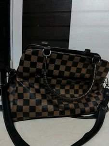 Stylish Checkerboard Handbag