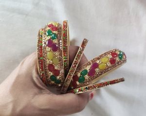 Rubies And Emerald Embellished Bangles