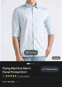 Flying Machine Light Blue Floral Print Shirt