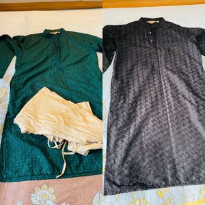 combo of 2kurta Green  black and 1 chudid