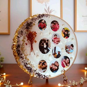 Resin Photo Frame with Dried Flowers