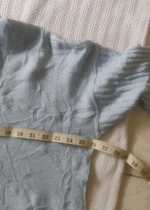 Light Blue Mock Neck Sweater