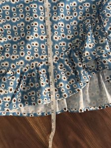 Blue Floral Wrap Dress