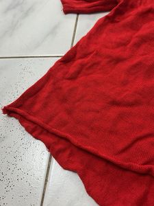 Red Collared Crop Top