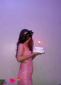 Shimery Pink Mini Backless Dress