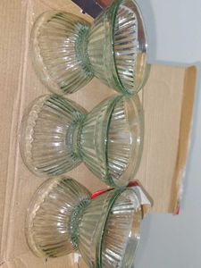 Set of 3 Glass Dessert Bowls