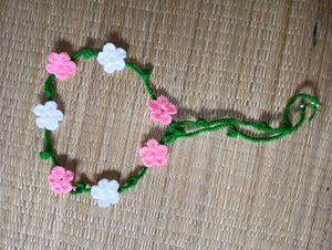 Boho Crochet Flower Hair Garland