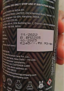 Bombay Shaving Company Charcoal Shaving Foam With Moroccan Argan Oil || 2x Creamier Formula || Only 1 Time Use ||