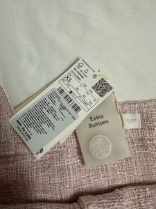 NWT Mango Pink Tweed Crop Top