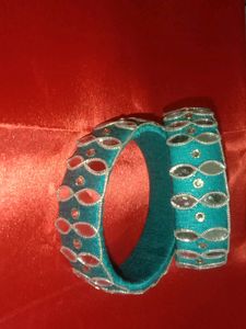 Diwali-inspired handmade  Mirror Work Bangle