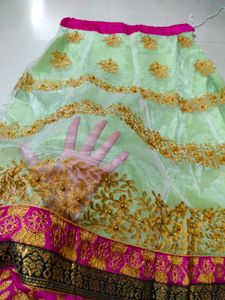 lehnga choli with unstitched blouse material
