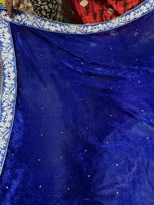 Royal Blue Embellished Saree🦋💙