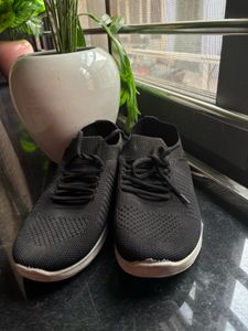Black Knit Sneakers