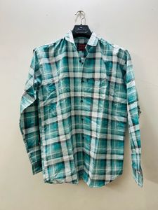 Men's Green Plaid Long Sleeve Shirt