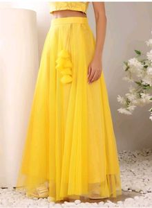 Vibrant Yellow Lehenga Skirt