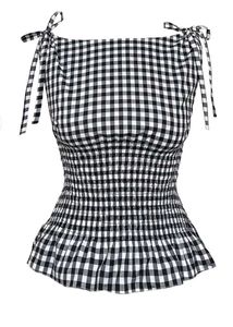 minimalistic checkered top