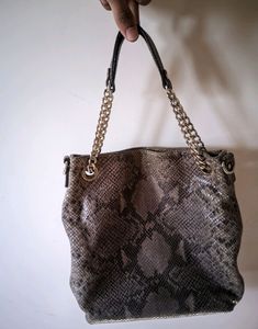 Michael Kors Python Embossed Leather Bag