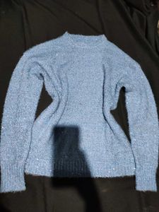 Sparkly Blue Knit Sweater