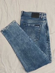 Men's Acid Wash Blue Jeans