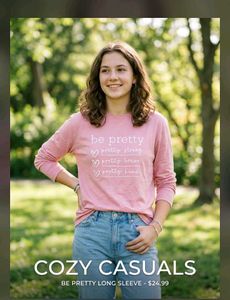 Pink "Be Pretty" Long Sleeve Tee
