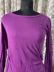 Purple Long Sleeve Tunic Top