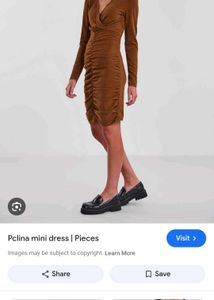 🎁Brown Long Sleeve Mini Dress freebie gift 🎁
