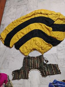 Vibrant Yellow &amp; Black Striped Skirt