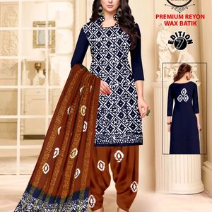 Reyon Batik Dress Unstitched