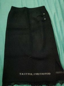 Elegant winter Black Skirt