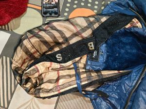 Stylish Blue Quilted Jacket hoody