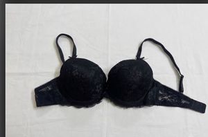 Lace Trimmed Black Bra