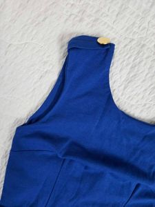 Vibrant Blue Sleeveless Sheath Dress bust 34
