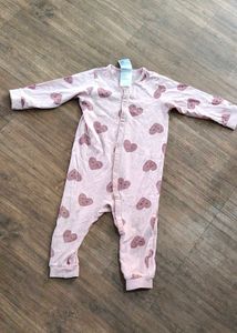 Baby Girls Heart Print Romper