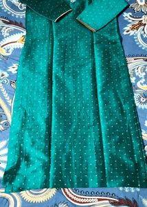SEA GREEN SILK KURTA