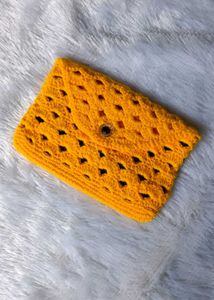 Crochet Yellow Pouch